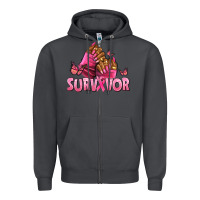 Smoke Breast Cancer survivor afro nails Zipper Hoodie - NancyCooperArtShop
