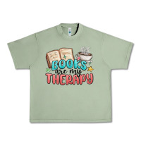 Oil Green books are my therapy Urban Heavy Tee - MaliasSmallBusiness