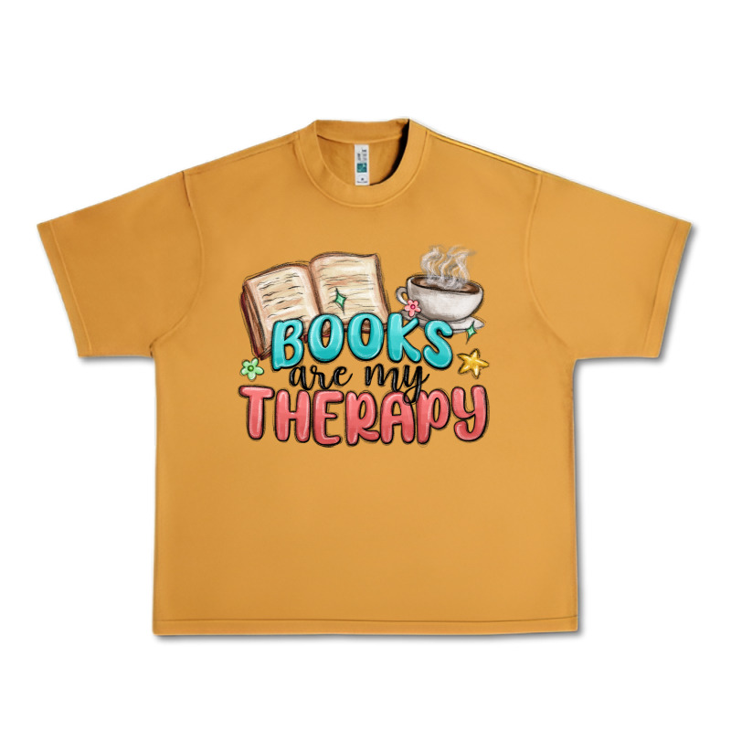 Books Are My Therapy Urban Heavy Tee by MaliasSmallBusiness | Teevron