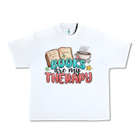 White books are my therapy Urban Heavy Tee - MaliasSmallBusiness