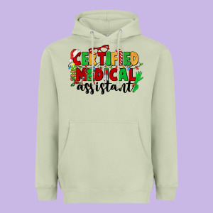 Certified Medical Assistant Heavyweight Hoodie Designed By Cowgirlartshop