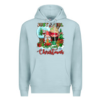 Blue Mist just a girl who loves christmas Premium Hoodie - CowGirlArtShop
