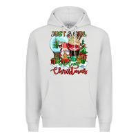 Dove Grey just a girl who loves christmas Premium Hoodie - CowGirlArtShop