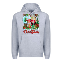 Heather Grey just a girl who loves christmas Premium Hoodie - CowGirlArtShop
