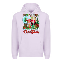 Lilac just a girl who loves christmas Premium Hoodie - CowGirlArtShop