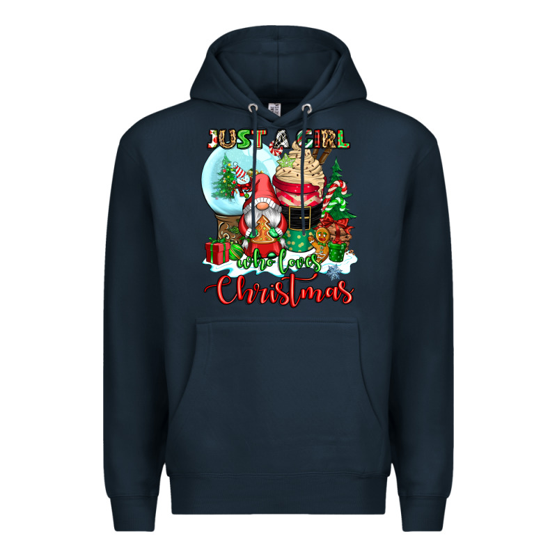Just A Girl Who Loves Christmas Premium Hoodie by CowGirlArtShop | Teevron
