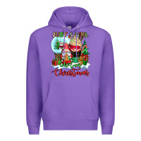 Purple just a girl who loves christmas Premium Hoodie - CowGirlArtShop