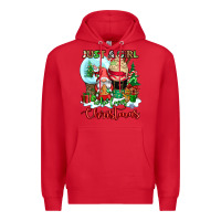 Red just a girl who loves christmas Premium Hoodie - CowGirlArtShop