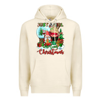 Tofu just a girl who loves christmas Premium Hoodie - CowGirlArtShop