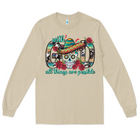 Mushroom With God All Things Are Possible With Sombrero Sku Long Sleeve Tee - BundleAndBundleShop