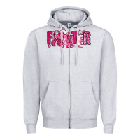 Heather Grey Fighter Breast Cancer Zipper Hoodie - NancyCooperArtShop