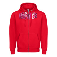 Red Fighter Breast Cancer Zipper Hoodie - NancyCooperArtShop