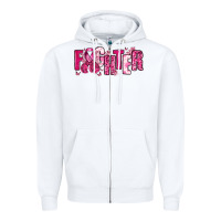 White Fighter Breast Cancer Zipper Hoodie - NancyCooperArtShop
