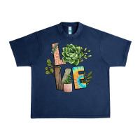 Navy plant love Urban Heavy Tee - NancyCooperArtShop
