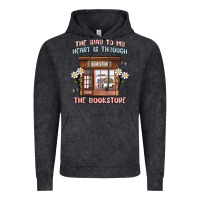 Vintage Black the way to my heart is through the bookstore Vintage Hoodie - MaliasSmallBusiness