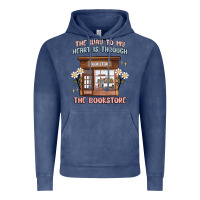 Vintage Denim the way to my heart is through the bookstore Vintage Hoodie - MaliasSmallBusiness