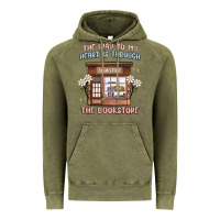 Vintage Olive the way to my heart is through the bookstore Vintage Hoodie - MaliasSmallBusiness