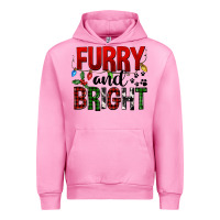 Fuchsia Pink Furry And Bright Urban Hoodie - FaDigitalArtStudio