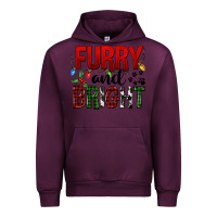 Mauve Wine Furry And Bright Urban Hoodie - FaDigitalArtStudio