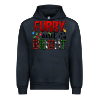 Navy Furry And Bright Urban Hoodie - FaDigitalArtStudio