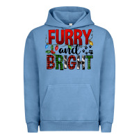 Pigment Pebble Blue Furry And Bright Urban Hoodie - FaDigitalArtStudio