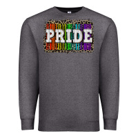 Charcoal Heather Pride barcode Premium Sweatshirt - CowGirlArtShop