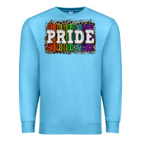 Ocean Blue Pride barcode Premium Sweatshirt - CowGirlArtShop
