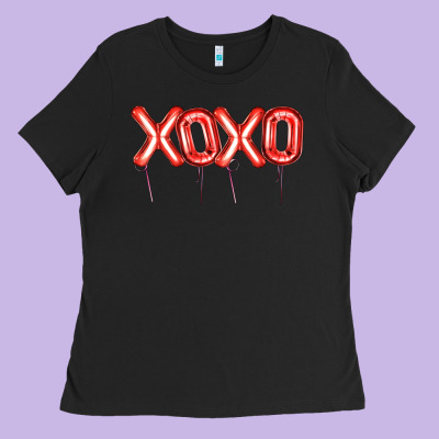 Valentine's Day Xoxo Balloon Ladies Tee Designed By Artiststas