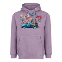 Lavender happy 4th of july gnome truck Heavyweight Hoodie - CowGirlArtShop