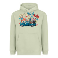Matcha happy 4th of july gnome truck Heavyweight Hoodie - CowGirlArtShop