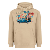 Mushroom happy 4th of july gnome truck Heavyweight Hoodie - CowGirlArtShop