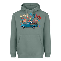 Sage happy 4th of july gnome truck Heavyweight Hoodie - CowGirlArtShop