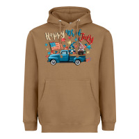 Toasted Coconut happy 4th of july gnome truck Heavyweight Hoodie - CowGirlArtShop