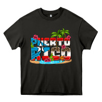 Asphalt puerto rico and flowers with frog Heavy Core Tee - AdoDesignShop