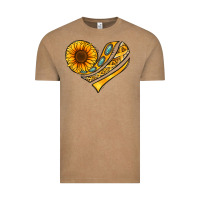 Vintage Coffee Childhood Cancer Awareness heart Vintage Tee - NancyCooperArtShop