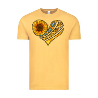 Vintage Mustard Childhood Cancer Awareness heart Vintage Tee - NancyCooperArtShop