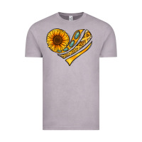 Vintage Zinc Childhood Cancer Awareness heart Vintage Tee - NancyCooperArtShop
