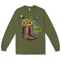 Army Green Bee Kind Long Sleeve Tee - JahusDesignShop