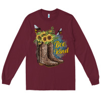 Burgundy Bee Kind Long Sleeve Tee - JahusDesignShop