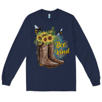 Navy Bee Kind Long Sleeve Tee - JahusDesignShop