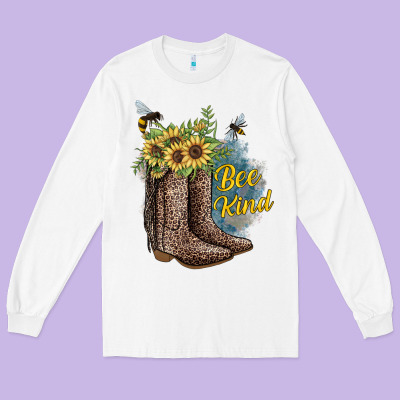 Bee Kind Long Sleeve Tee Designed By Jahusdesignshop