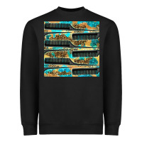 Black Hairdresser Parting Comb With Leopard And Glitter Seamless Pattern Bbs Heavyweight Sweatshirt - BundleAndBundleShop