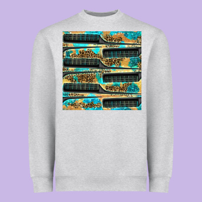 Hairdresser Parting Comb With Leopard And Glitter Seamless Pattern Bbs Heavyweight Sweatshirt Designed By Bundleandbundleshop