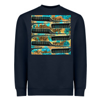 Navy Hairdresser Parting Comb With Leopard And Glitter Seamless Pattern Bbs Heavyweight Sweatshirt - BundleAndBundleShop