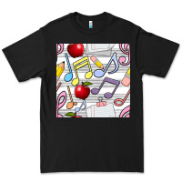 Black music class seamless pattern Premium Tee - BundleAndBundleShop