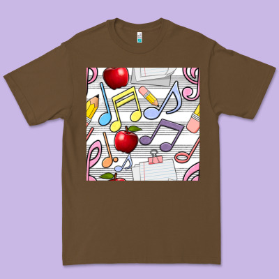 Music Class Seamless Pattern Premium Tee Designed By Bundleandbundleshop