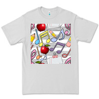 Dove Grey music class seamless pattern Premium Tee - BundleAndBundleShop