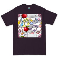 Plum music class seamless pattern Premium Tee - BundleAndBundleShop