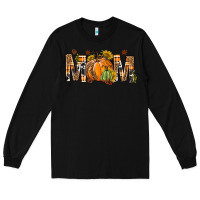 Black Western Mom With Pumpkins Long Sleeve Tee - BundleAndBundleShop