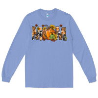 Colony Blue Western Mom With Pumpkins Long Sleeve Tee - BundleAndBundleShop